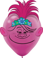 Trolls World Tour Latex Balloon Decorating Kit, 12-Inch, 6-Pack